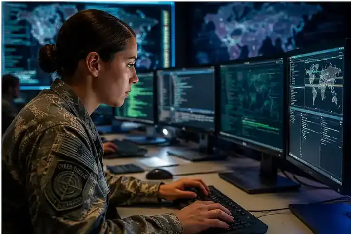 Military cyber illustration